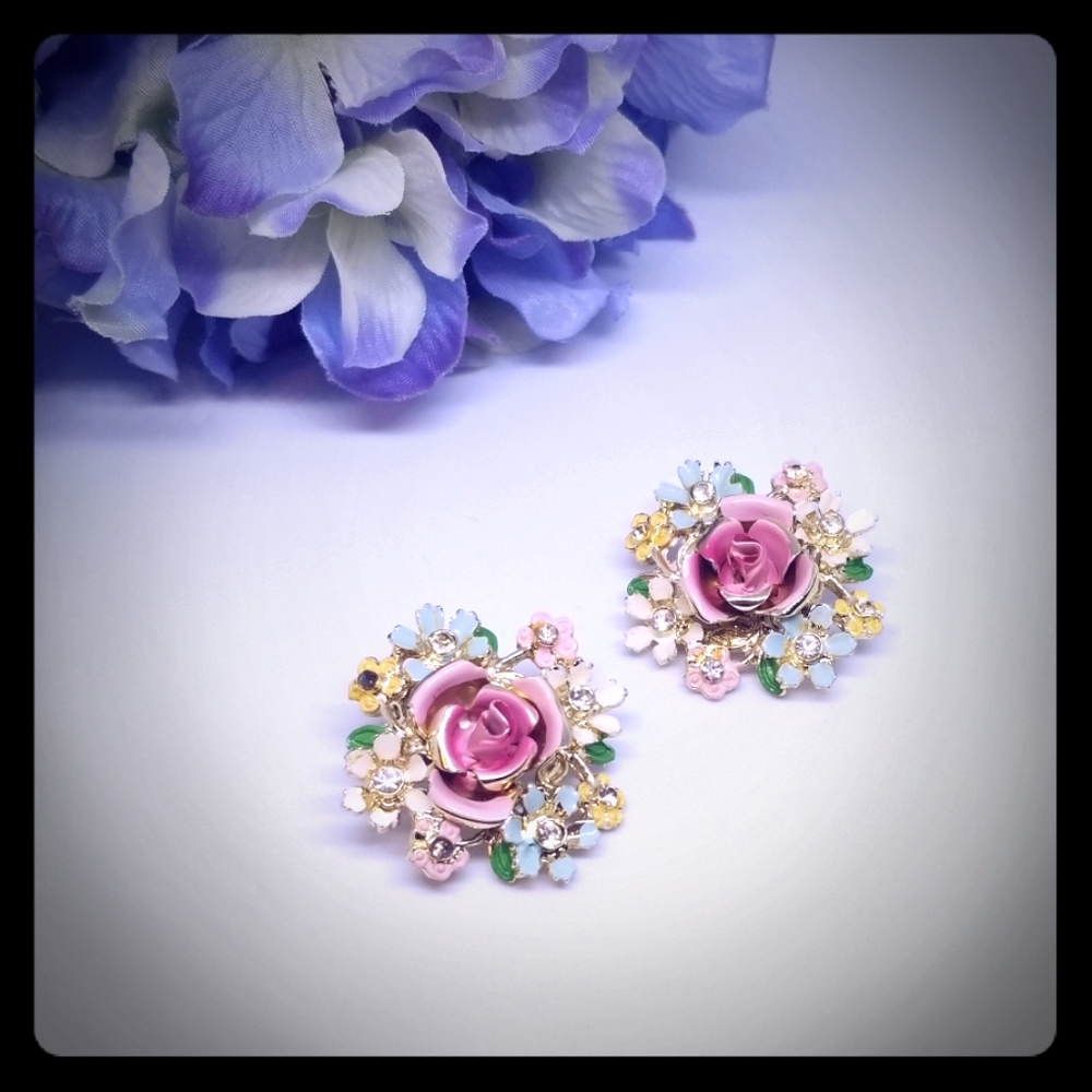 Vintage pastel earrings